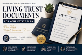 prepare revocable living trust documents to help organize your estate plan