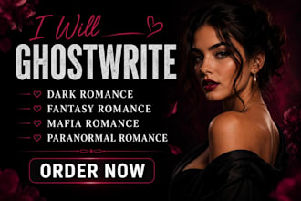 ghostwrite dark romance, fantasy romance, mafia romance, or paranormal romance