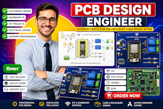 design pcb circuit pcb layout gerber bom in altium eagle easyeda kicad esp32 iot