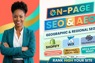 do onpage seo aeo geo service for your ecommerce shopify wix squarespace website