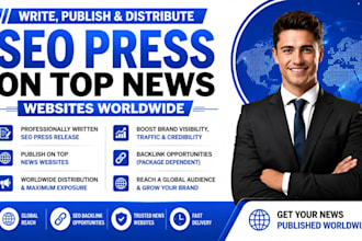 write, publish and distribute SEO press on top news websites worldwide