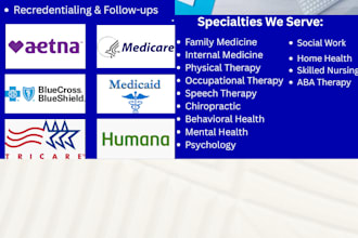 help with npi, caqh, credentialing and insurance enrollment
