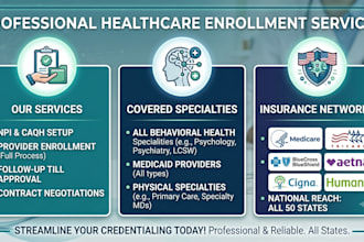 do medical credentialing, npi, and caqh enrollment