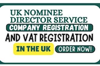 provide UK nominee director, company registration and vat setup