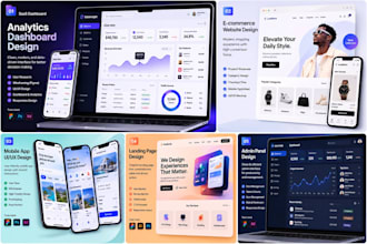 do awesome mobile app, landing page, UI UX design, saas website, mockup in figma
