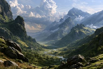 do professional landscape digital art
