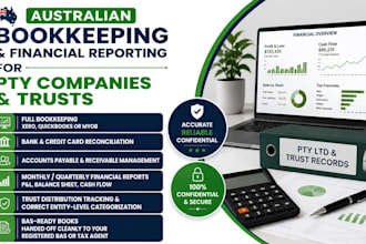 do bookkeeping and financial reporting for australian pty ltd or trust