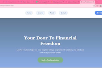 develop a custom business website with secure backend architecture