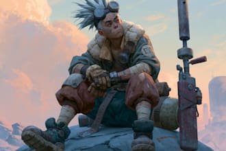 draw fantasy concept art character