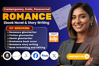 romance ghostwriter, paranormal romance, contemporary romance ebook writing