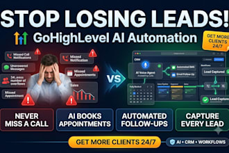 setup gohighlevel missed call text back and ai lead follow up