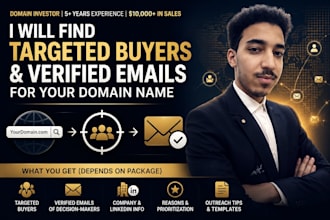 help you sell your domain names by finding buyers and qualified leads