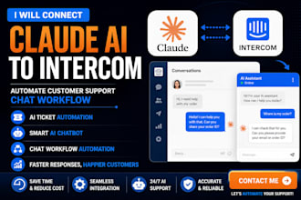 connect claude ai to intercom automate customer support chat workflow