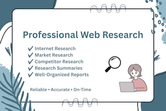 do professional online research and research summaries