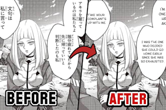 translate and typeset manga and doujinshi into english