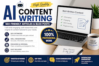 write aipowered articles, blog posts, and website content
