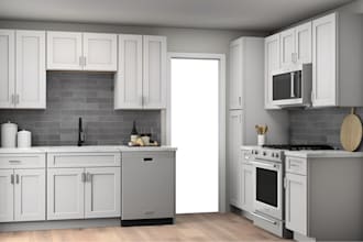 design kitchen cabinet layout, bathroom with 2d, 3d render in 2020 design or kcd