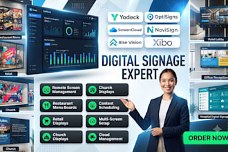 setup digital signage yodeck optisigns screencloud novisign rise vision