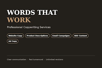 copy writing and helping u build ur best site emails etc