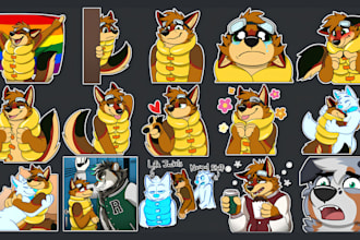 furry telegram sticker nsfw discord animated emote furry sticker for your oc art