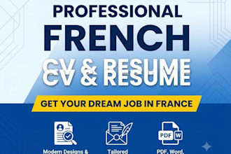write, edit, and design your professional french CV and cover letter