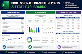 create professional excel financial reports and dashboards