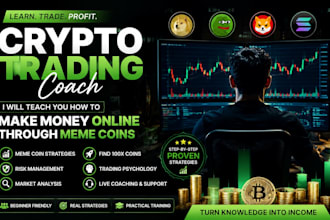 teach u how to make money online through meme coin, cryptocurrency trading coach