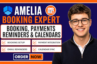 setup amelia wordpress booking payment reminder and calendar