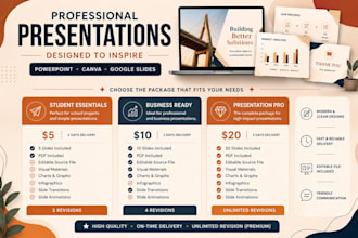 create professional powerpoint and canva presentations