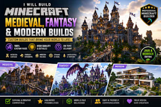 build minecraft medieval, fantasy and modern builds
