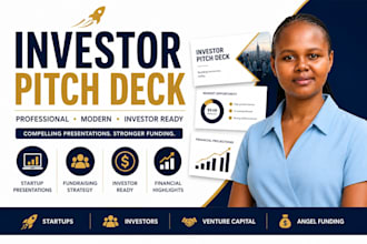 design investor pitch deck for startups, investors and fundraising