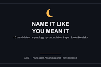 name your business or product with a multiagent ai naming panel
