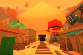 design roblox game map concept, environment and custom game icon and game asset