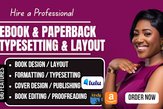 book formatting for amazon kdp book typesetting, paperback, book publishing