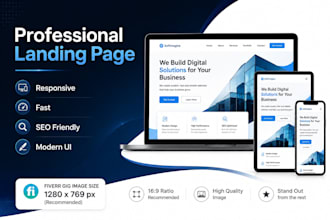 build a professional business landing page