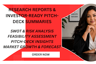 conduct research and prepare investor ready reports
