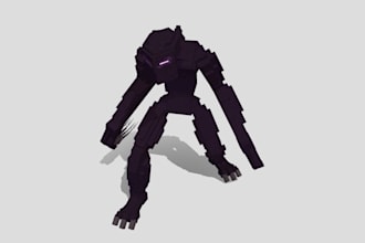 create custom minecraft blockbench 3d models, animations and textures
