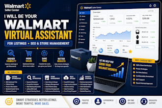 manage your walmart seller center store, listings, SEO and VA support