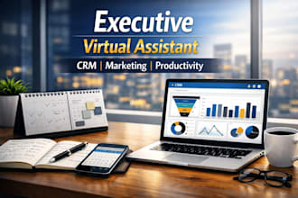 be virtual assistant for CRM productivity and marketing