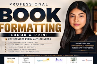 do book formatting for print book and ebook