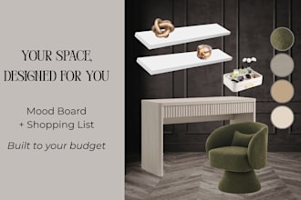 design a mood board and shopping list for your accent space or small area