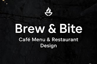 design luxury cafe menu and restaurant branding