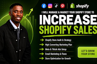 manage shopify store, shopify marketing and promote shopify store