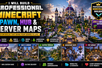 build professional minecraft spawn, hub and server maps