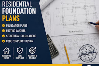 create georgia residential foundation plans, footing layouts, structural calc