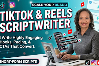 write viral tiktok script, instagram reels, and youtube shorts scripts