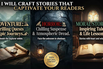 q write your creative horror adventure and moral stories
