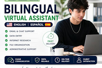 be your bilingual virtual assistant in english and spanish