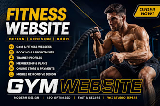 build wix studio fitness website gym website personal trainer website