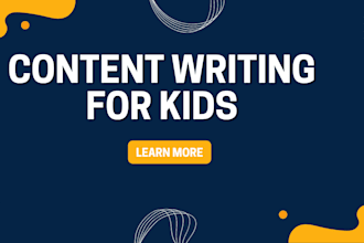 do content writing for kids